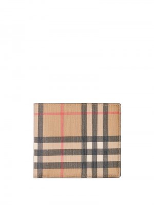 Бумажник в клетку Vintage Check Burberry. Цвет: коричневый
