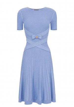 Платье ELISABETTA FRANCHI. Цвет: голубой