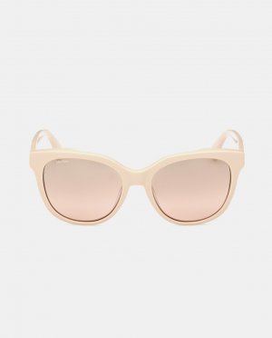 Кремовые женские солнцезащитные очки квадратной формы из ацетата, кремовый Max Mara
