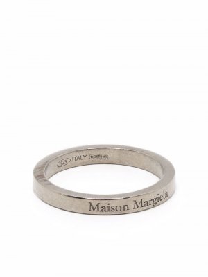 Кольцо с логотипом Maison Margiela. Цвет: серебристый