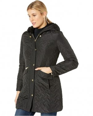 Куртка Quilted Faux Sherpa Lined Jacket, черный Cole Haan