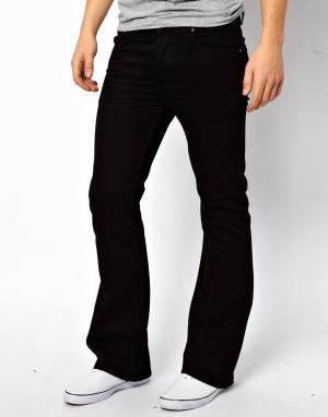 Черные расклешенные джинсы ASOS. Цвет: черный