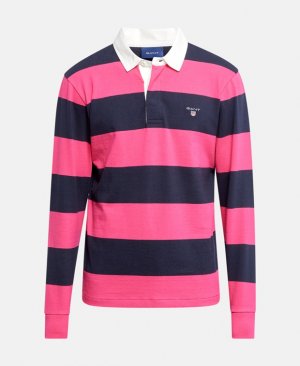 Рубашка-поло с длинными рукавами, розовый Gant