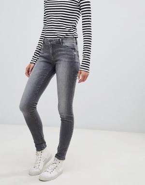 Зауженные джинсы Esprit. Цвет: серый