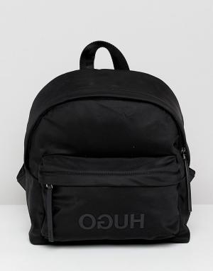 Рюкзак с логотипом Hugo. Цвет: черный