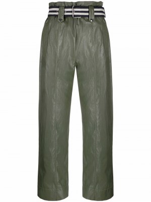 Укороченные брюки с завышенной талией PINKO. Цвет: зеленый
