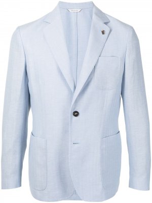 Однобортный пиджак Colombo. Цвет: синий