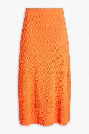 Трикотажная юбка миди SOLID & STRIPED, оранжевый Striped
