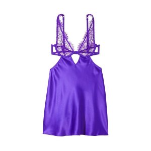 Сорочка Victoria's Secret Lace Satin Cutout, фиолетовый Victoria's