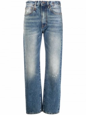 Укороченные джинсы Courtney кроя слим R13. Цвет: синий