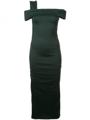 Приталенное коктейльное платье Dvf Diane Von Furstenberg. Цвет: зеленый