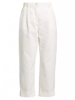 Хлопковые укороченные брюки , белый Etro
