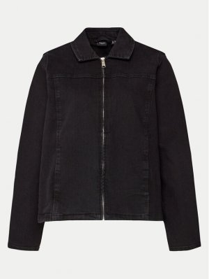 Джинсовая куртка стандартного кроя, черный Vero moda curve