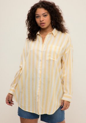 Блузка-рубашка STREIFEN HEMDKRAGEN LANGARM , цвет jaune tendre Studio Untold