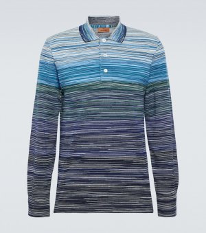 Рубашка-поло из хлопкового пике цвета космической окраски , разноцветный Missoni