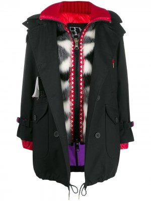 Пальто с контрастным капюшоном Bazar Deluxe