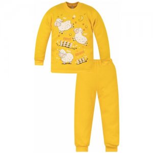 Пижама детская 800п, , рост 86 см, желтый_овечки Утенок. Цвет: желтый