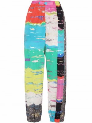 Укороченные брюки с абстрактным принтом Dolce & Gabbana. Цвет: белый