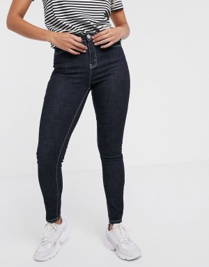 Укороченные джинсы скинни цвета индиго -Синий Glamorous