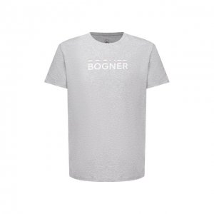 Хлопковая футболка Bogner. Цвет: серый