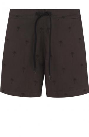 Хлопковые плавки-шорты с карманами Tomas Maier. Цвет: темно-зеленый