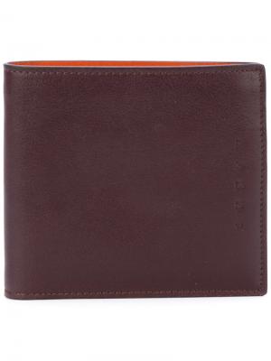 Классический бумажник Marni. Цвет: коричневый