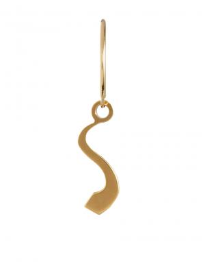Серьга-кольцо с подвеской-змейкой Maria Francesca Pepe. Цвет: золотой