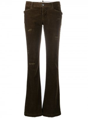 Расклешенные брюки с эффектом потертости Dsquared2. Цвет: коричневый