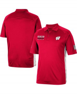 Мужская красная рубашка-поло wisconsin badgers oht в стиле милитари appreciation snow camo рубашка поло , красный Colosseum