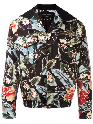 Куртка-бомбер с цветочным принтом Christian Pellizzari. Цвет: многоцветный