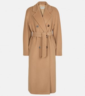 Пальто Madame из шерсти и кашемира, коричневый Max Mara