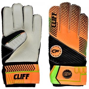 Вратарские перчатки , размер 6, оранжевый Cliff. Цвет: черный/белый/оранжевый