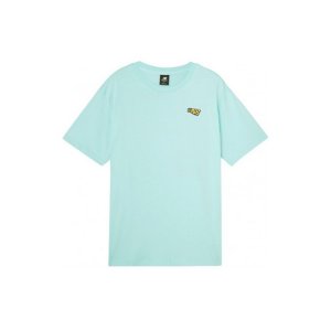 Illustrated Print Back Short Sleeve T-Shirt Unisex Tops Sky-Blue AMT01548-BB2 New Balance