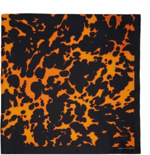 Оранжевый шарф из фале Dries Van Noten