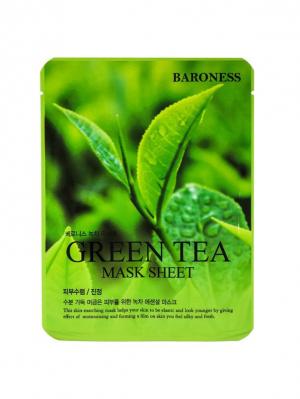 Тканевая маска BARONESS с зеленым чаем 21 гр.*5 шт.. Цвет: зеленый
