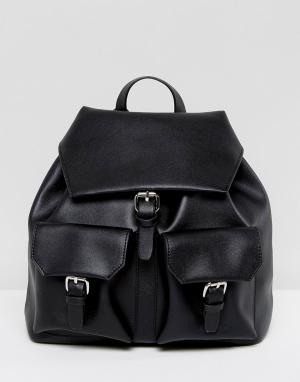 Черный рюкзак с карманами Glamorous. Цвет: черный