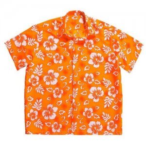 Гавайская рубашка оранжевая (5550) 56 WIDMANN. Цвет: оранжевый