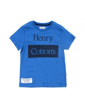 Футболка HENRY COTTON'S. Цвет: синий