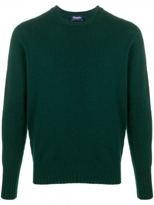 Пуловер с круглым вырезом Drumohr. Цвет: зеленый