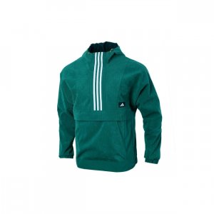 Urban Anorak Warm Logo Casual Windproof Hooded Jacket Men Outerwear Green GM4452 Adidas