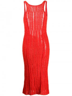 Платье с открытой спиной ECKHAUS LATTA. Цвет: красный