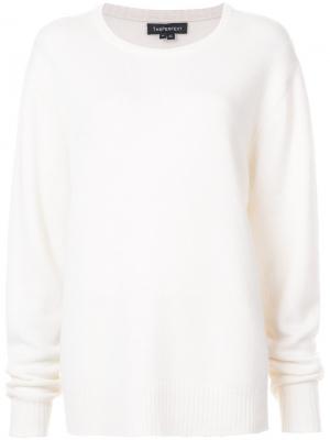 Вязаный свитер Theperfext. Цвет: белый