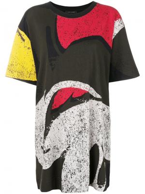 Платье-футболка с принтом Marc Jacobs. Цвет: черный