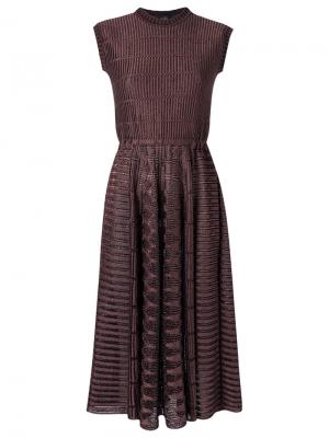 Knit flared dress Gig. Цвет: коричневый