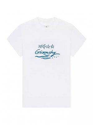 Хлопковая футболка приталенного кроя , белый Givenchy