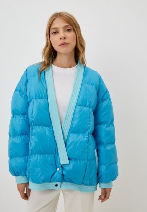 Куртка утепленная Alisia Hit. Цвет: голубой