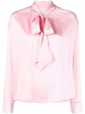 Ribbon-fastened silk blouse LANVIN. Цвет: розовый