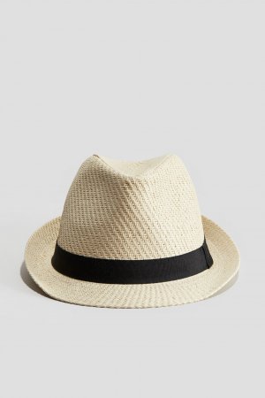 Соломенная шляпа в стиле федора H&M