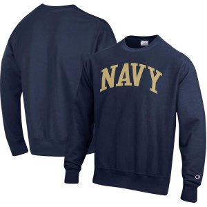 Мужской пуловер с принтом Navy Midshipmen Arch обратного плетения Champion