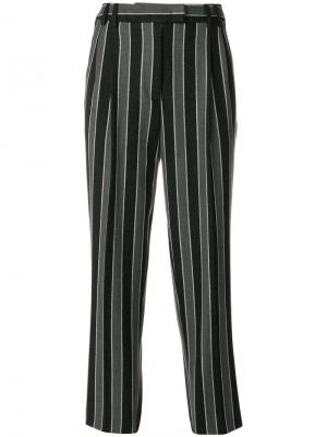 Зауженные брюки в полоску Alberto Biani. Цвет: серый